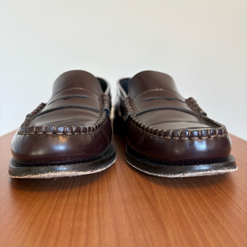 Ann Mashburn Dark Chocolate Brown Italian Leather Loafers size 38 - Picture 4 of 8